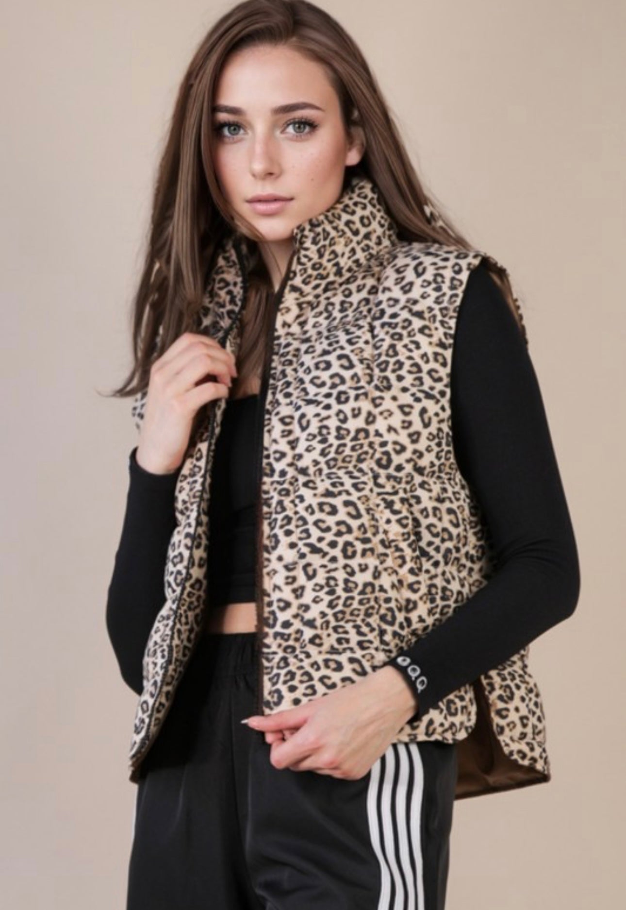 Leopard Puffer Vest