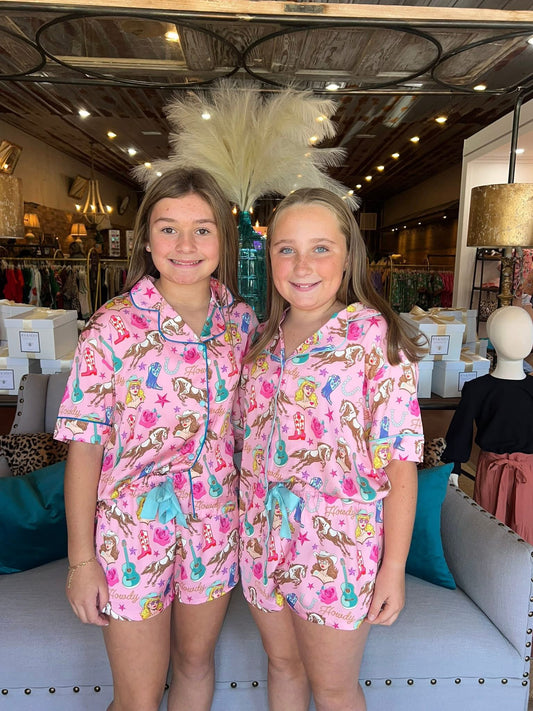 Cowgirl Barbie satin pj set