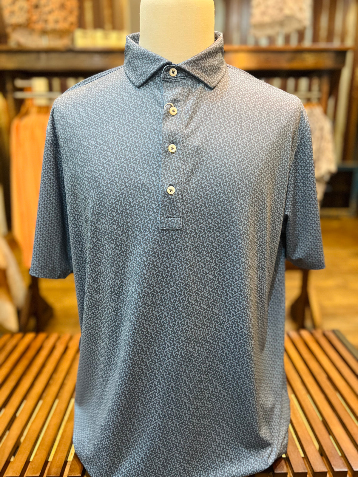 Flyaway Printed Performance Polo