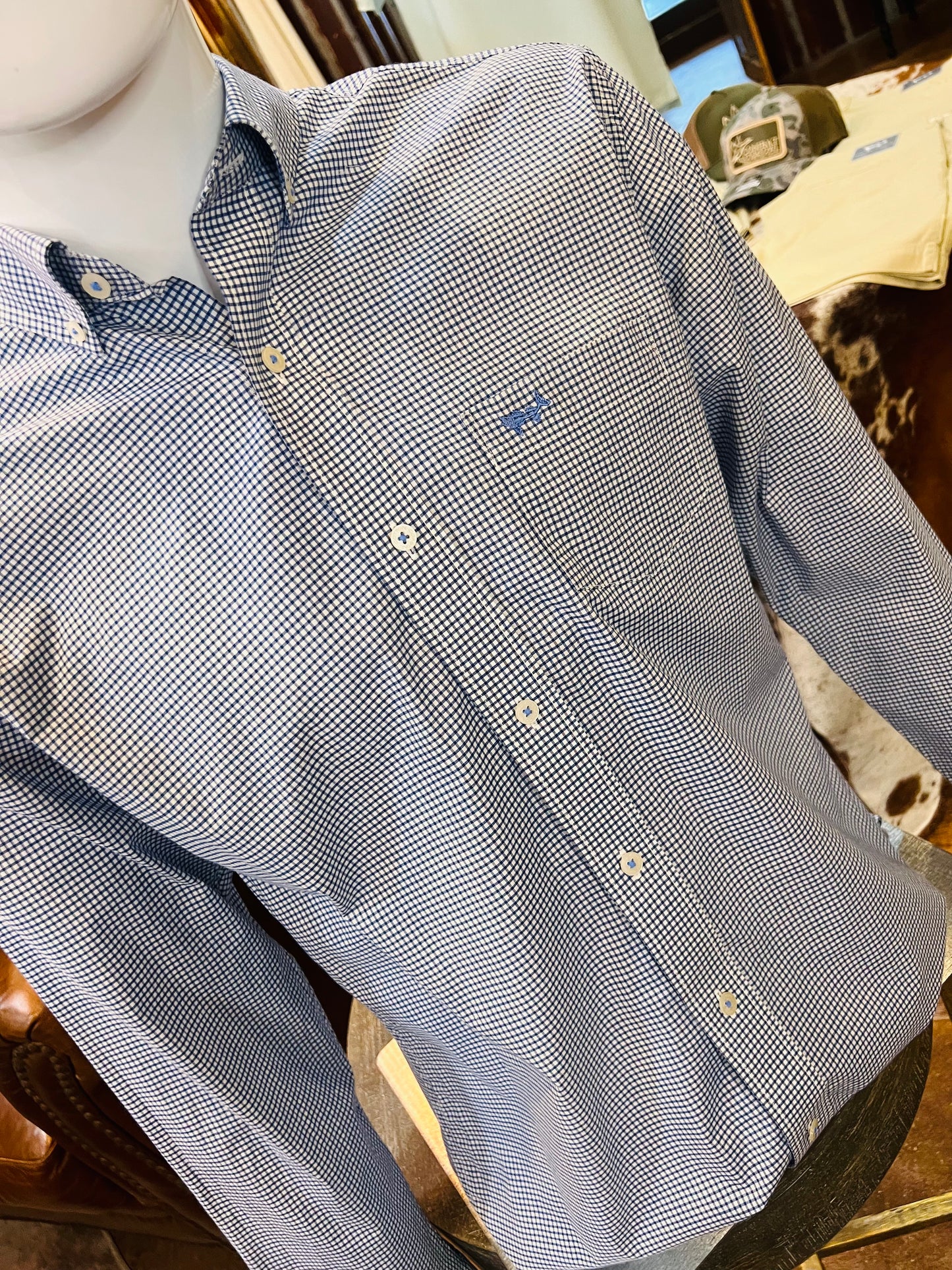 Checked Long Sleeve Sport Shirt