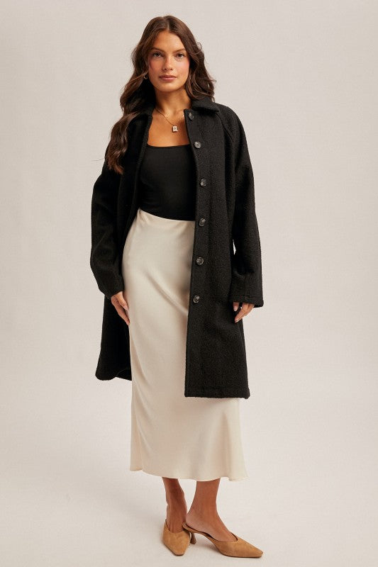 Teddy Textured Long Coat