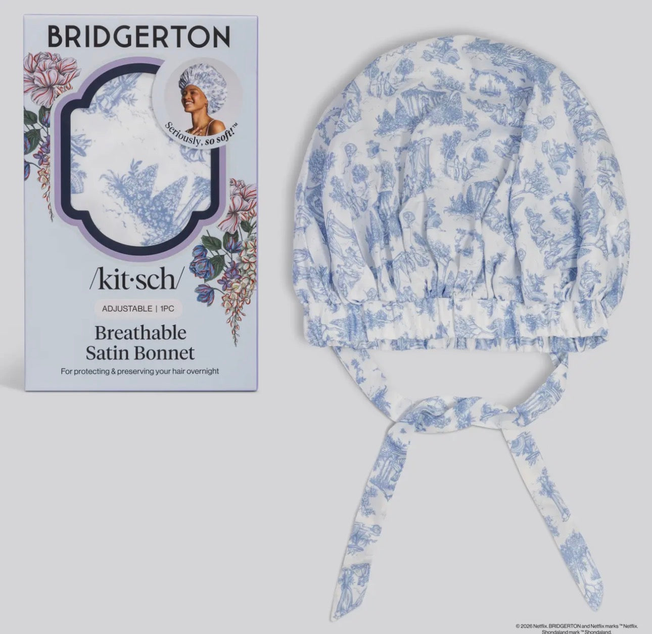 Bridgerton x Kitsch Satin Bonnet
