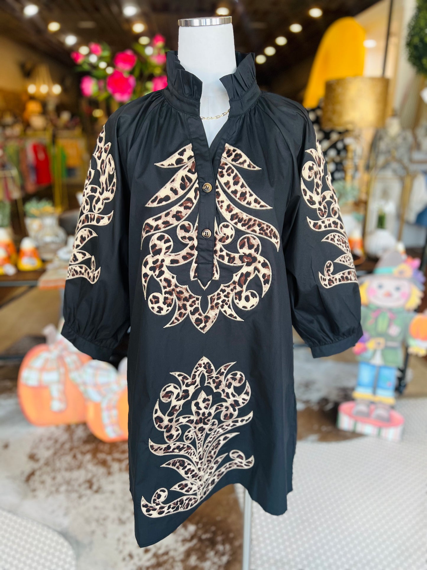 Luxe Leopard Shift Dress