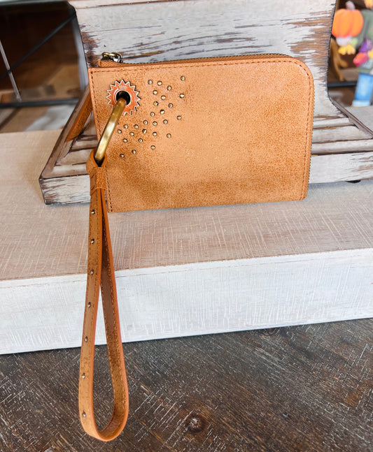 Jett Credit Card Wristlet- Whiskey