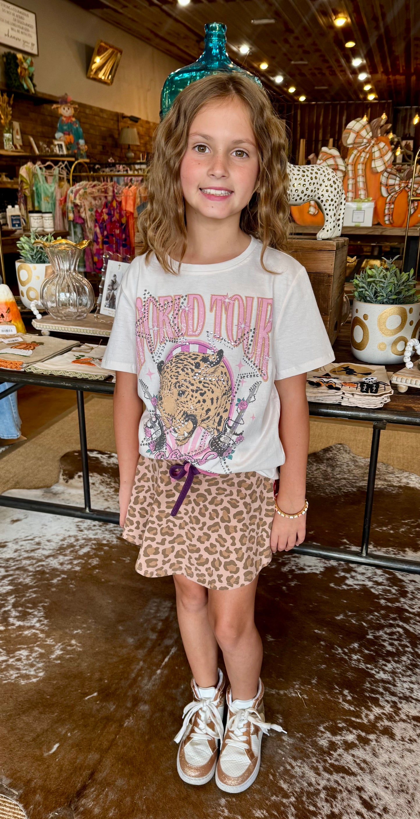 Tween Animal Print Skort