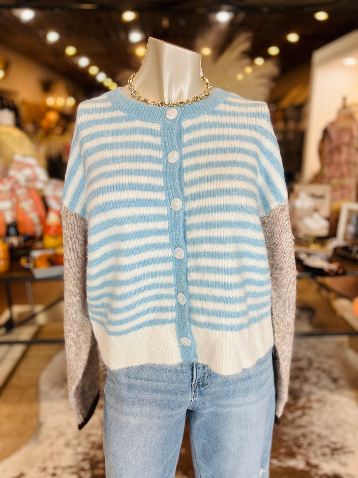 Sky Colorblock Cardi