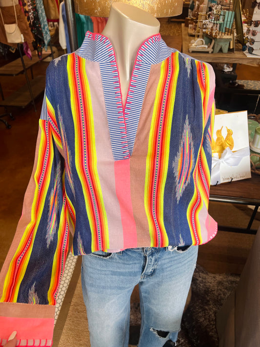 Ikat Stripe Popover