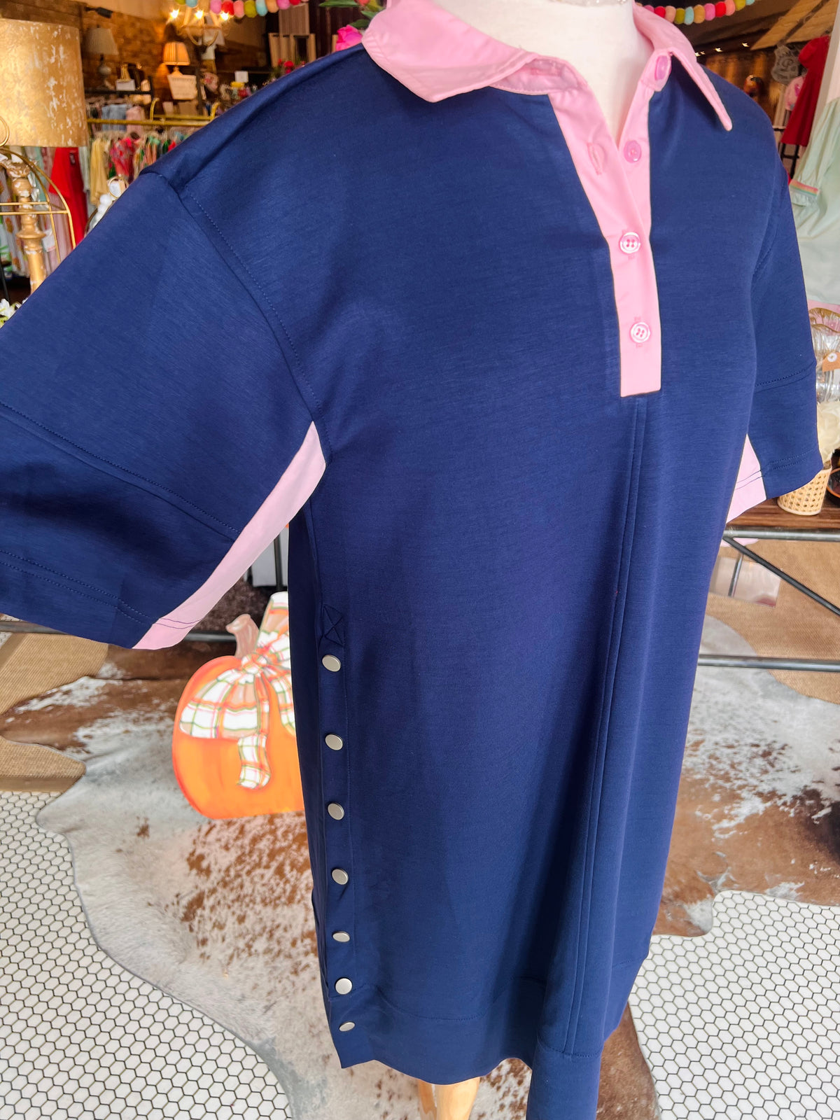 Side Snap Polo Dress