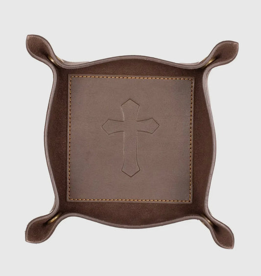 Leather Embossed Valet Tray