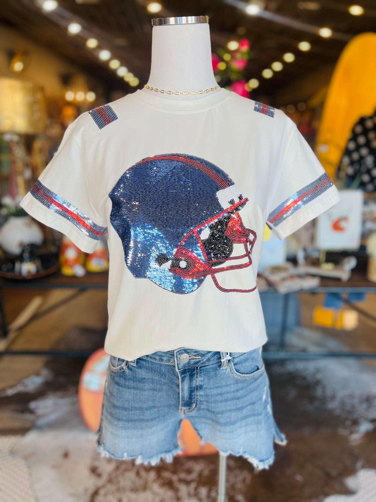 Sequin Helmet Tee