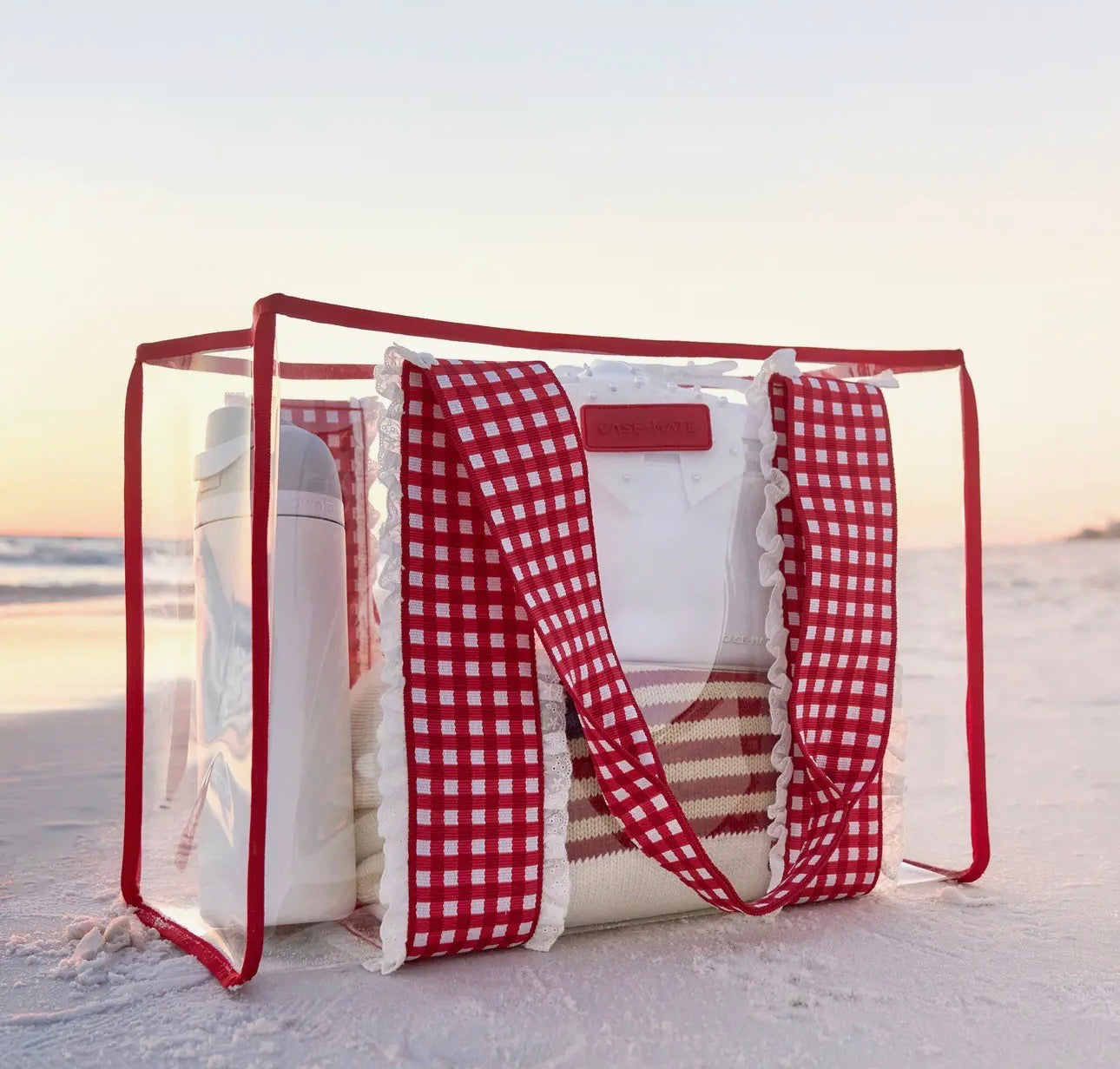 Cherry Gingham Jelly Tote