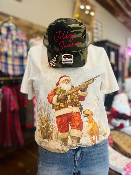 Duck Huntin' Santa Tee