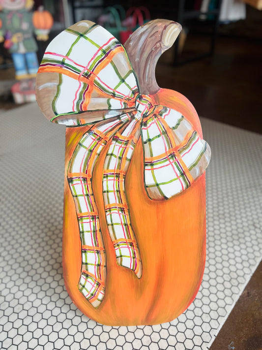 Modern Plaid Pumpkin