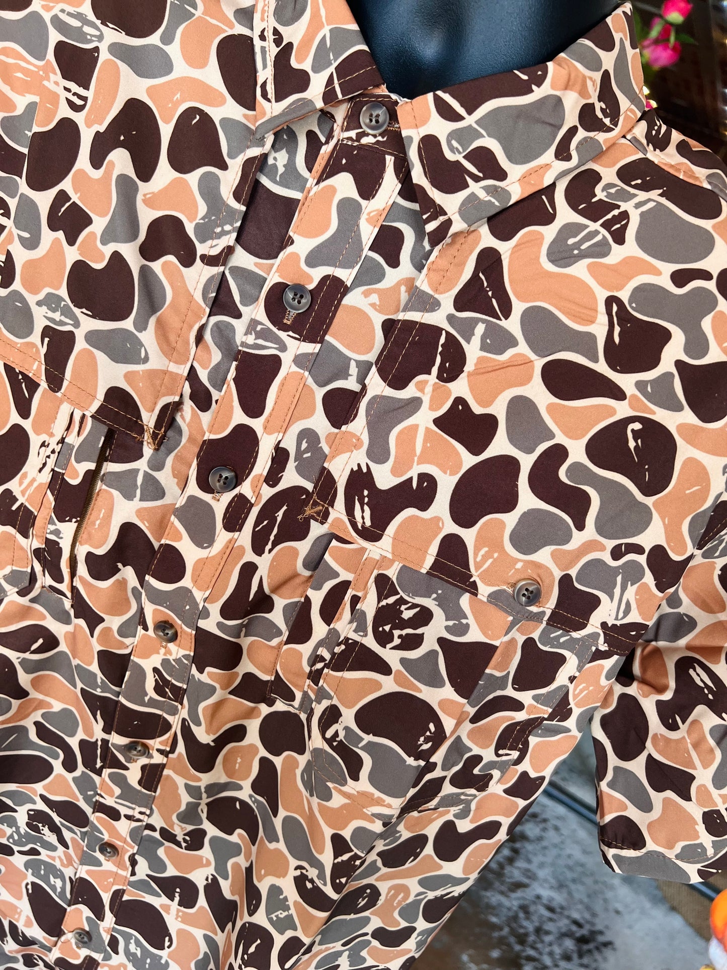 Men's Woodlands Camo Button Down