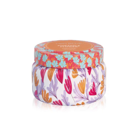 Pineapple Flower Pattern Play Travel Tin