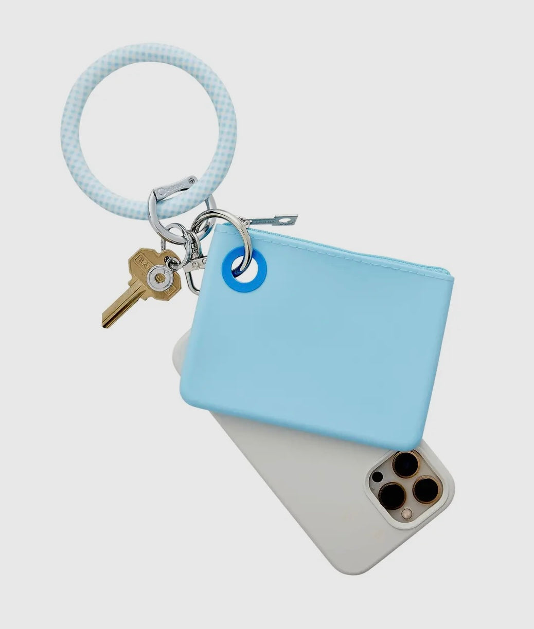 Big O® Key Ring - Gingham Carolina Blue