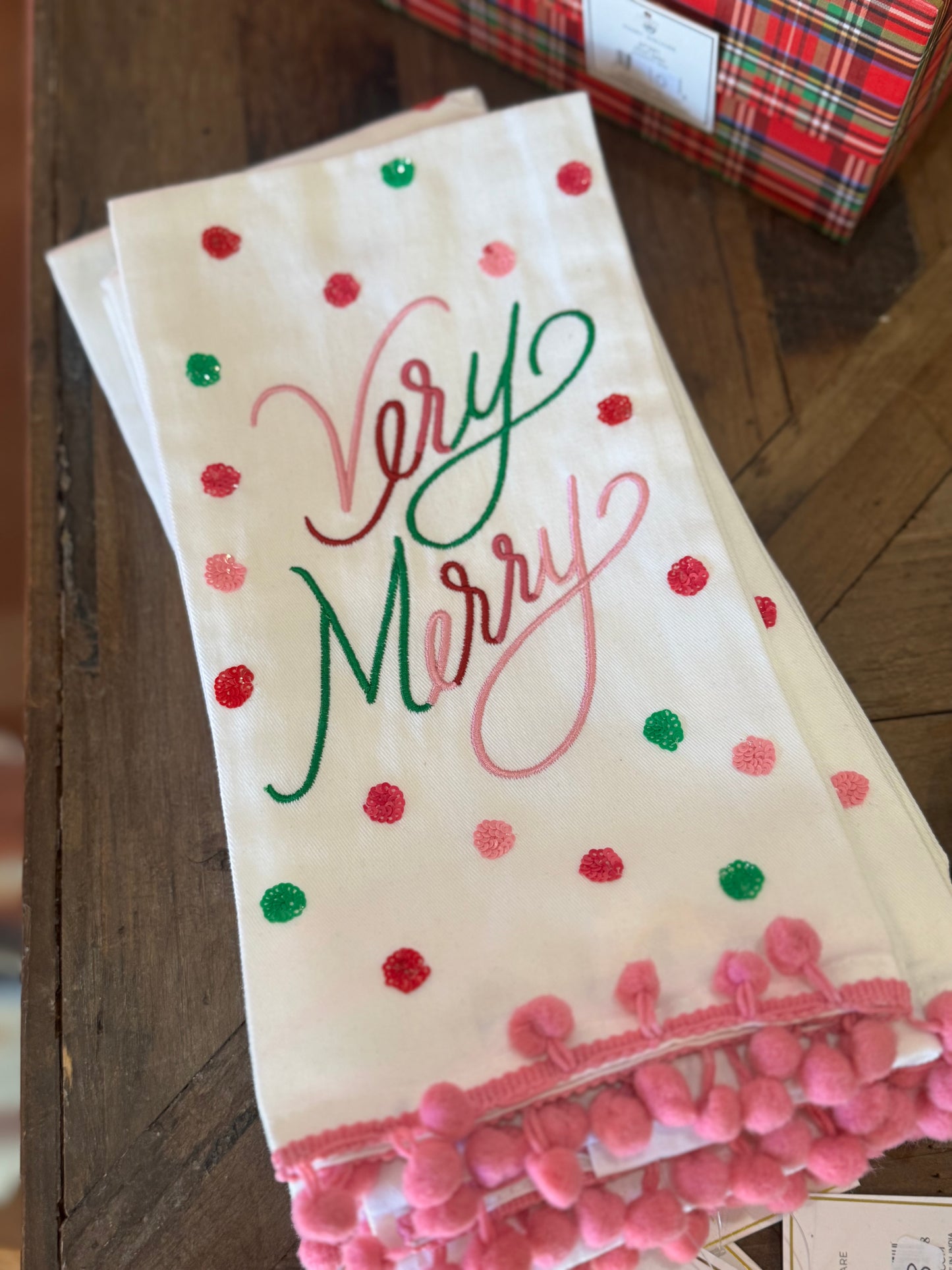 Mary Square Sequin Tea Towels