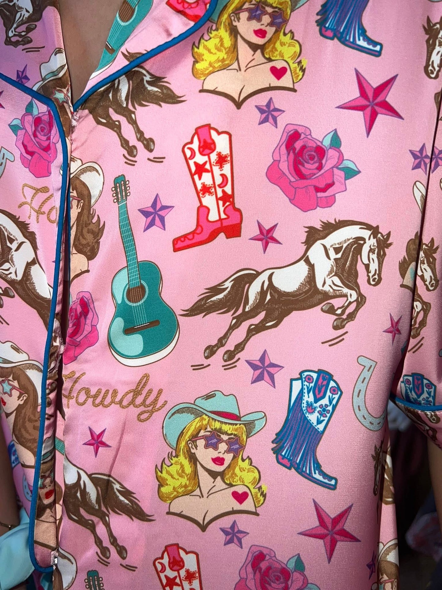 Cowgirl Barbie satin pj set