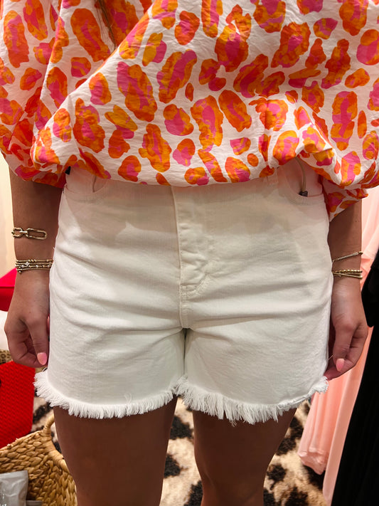 White Crossover Shorts