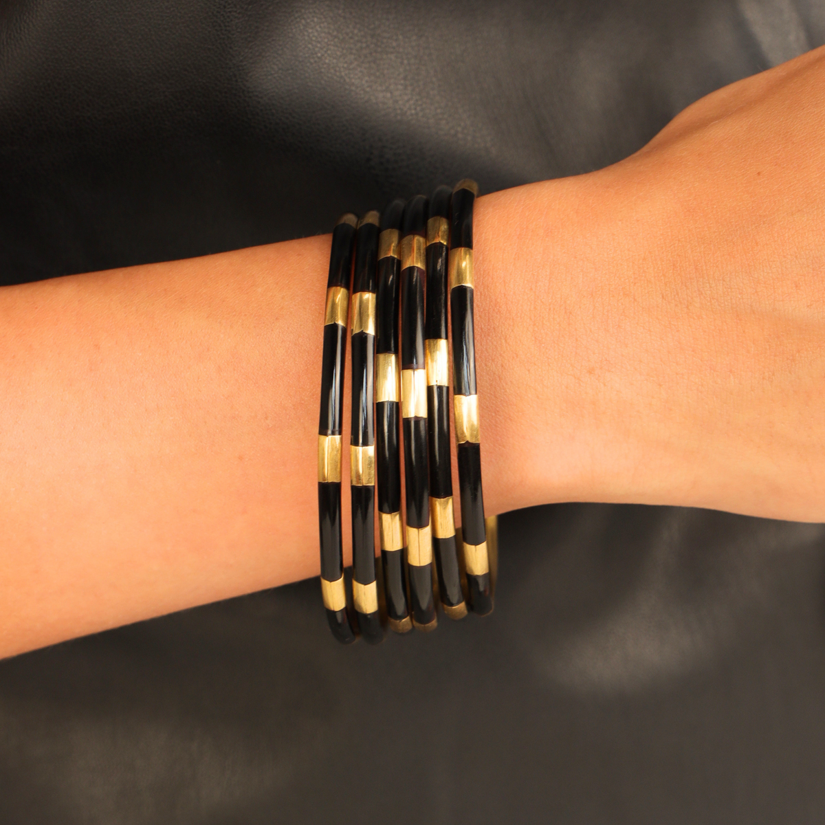 Black Veda Bangles - Set of 6