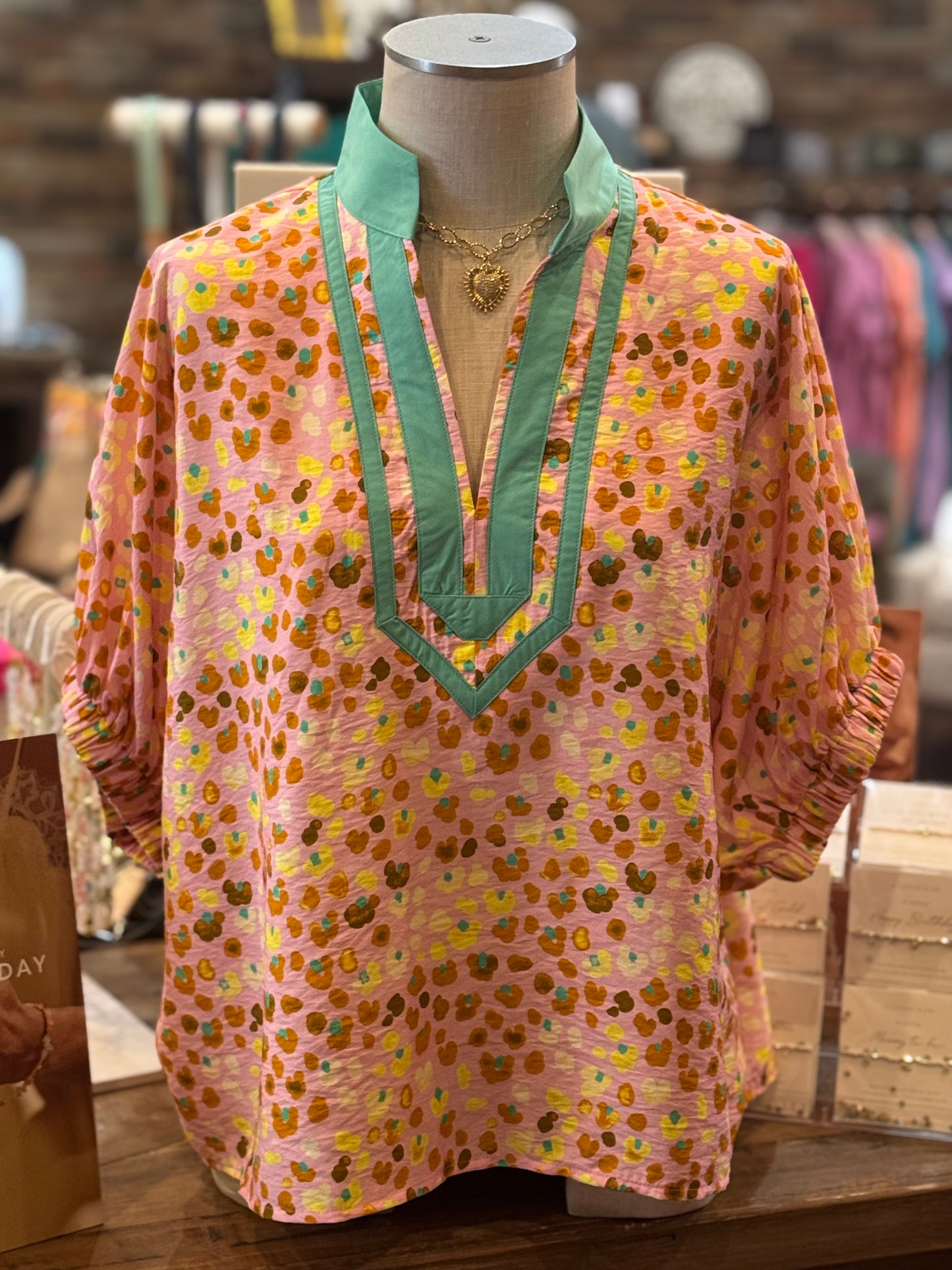 Blushing Leopard Top