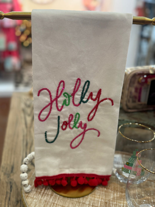 Mary Square Sequin Tea Towels