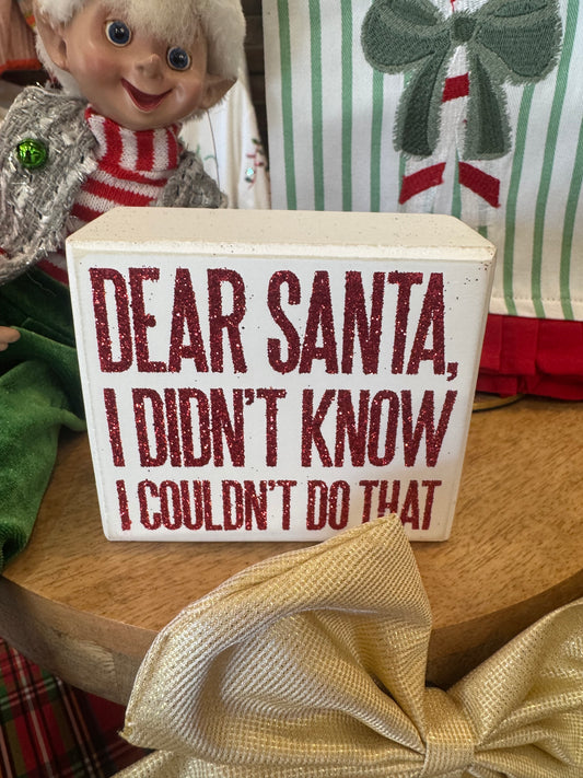 Dear Santa block