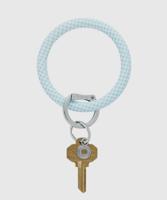 Big O® Key Ring - Gingham Carolina Blue