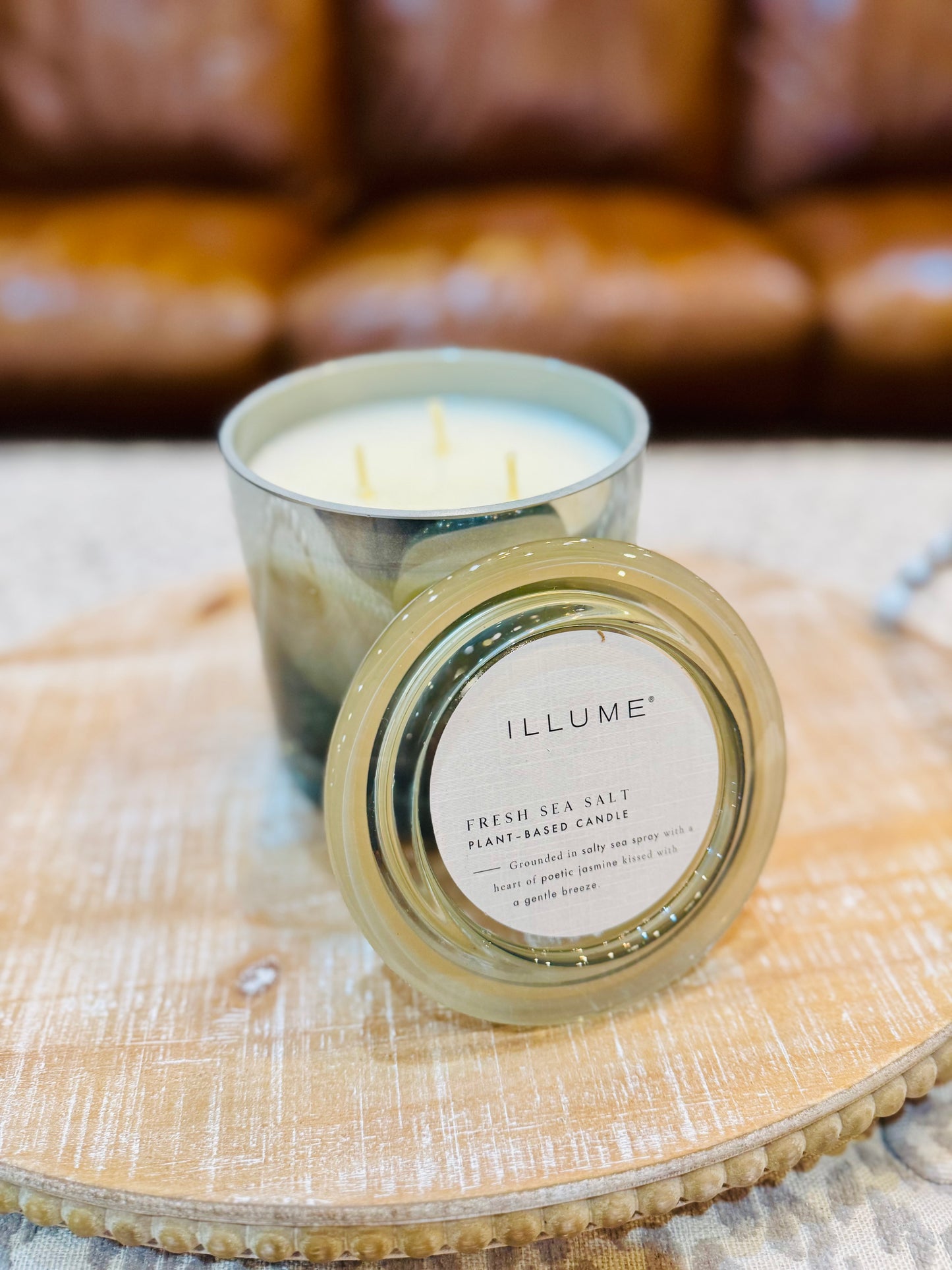 Fresh Sea Salt Statement Glass Candle