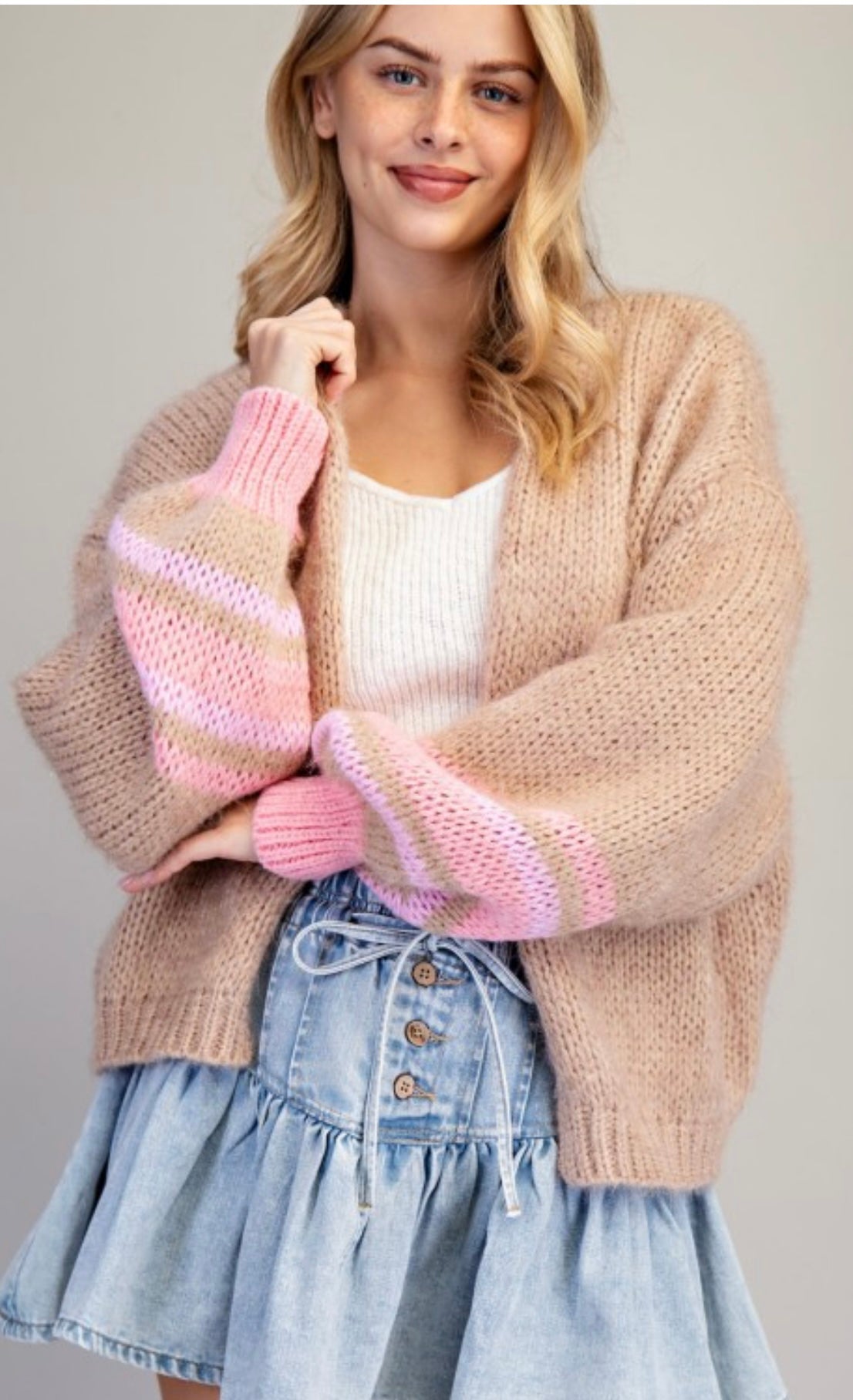 Strawberry Oatmeal Cardi