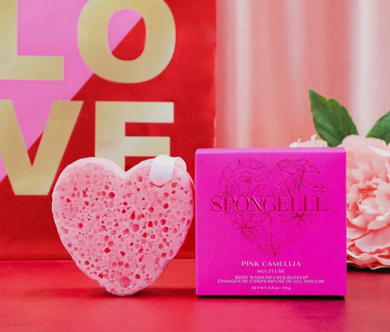 Pink Camellia Heart Buffer
