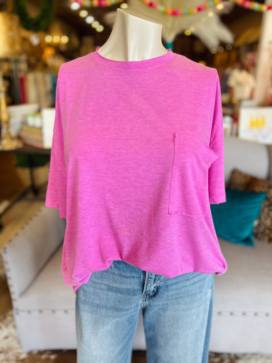 Front Pocket Boyfriend Tee
