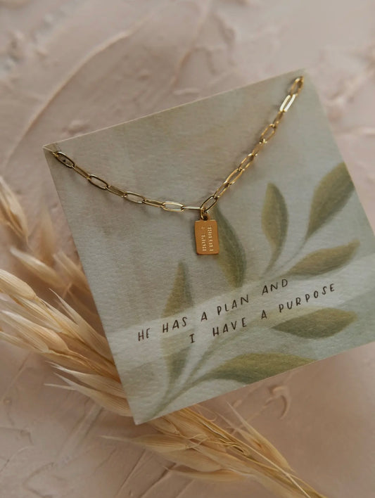 Hope + Future Mini Tag Necklace