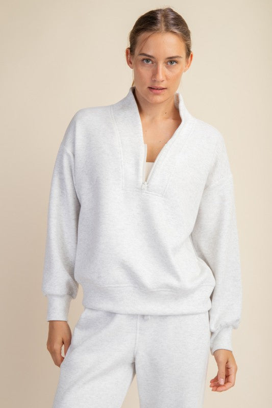 Luxe Scuba V Neck Jacket