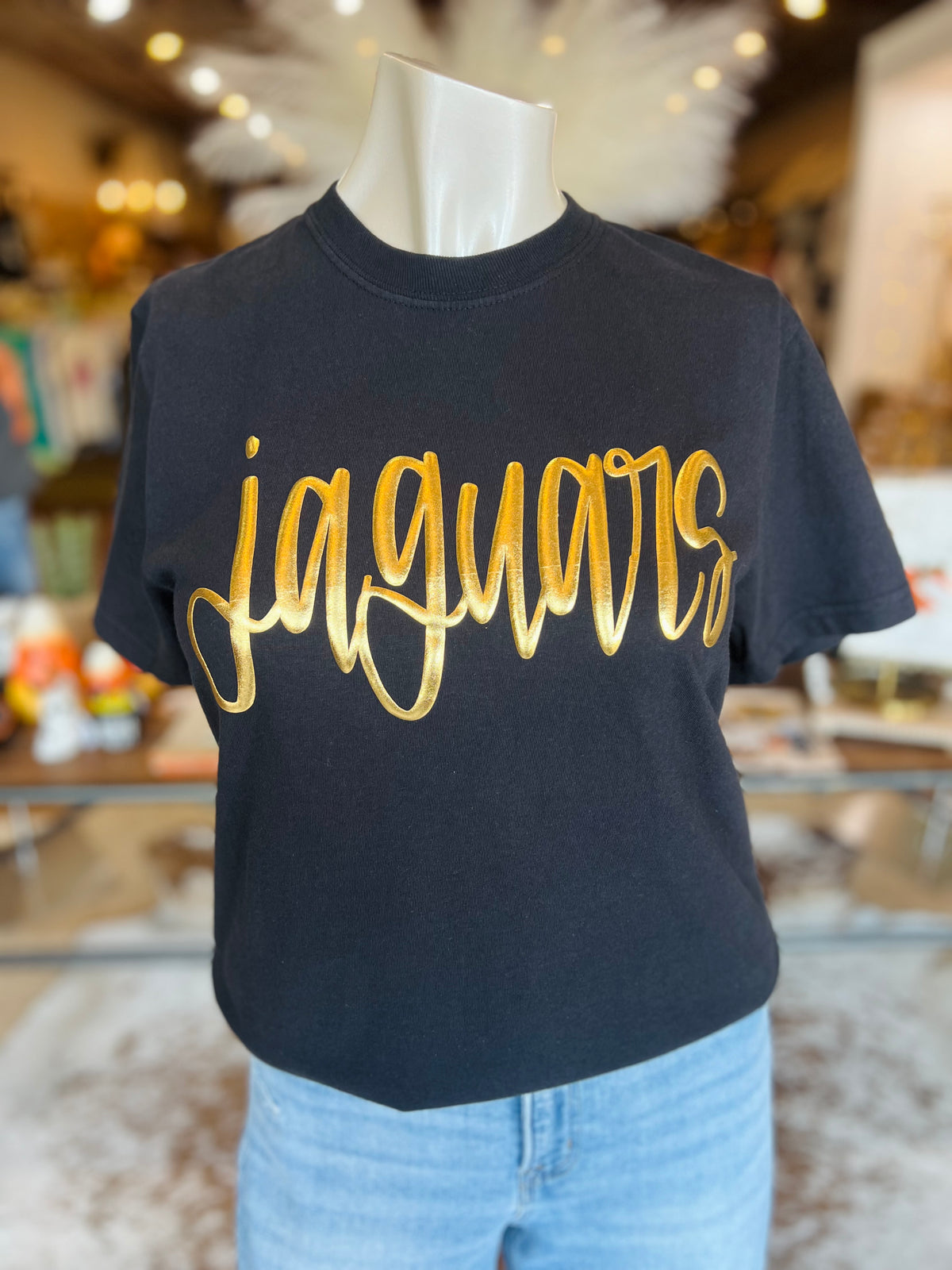 Metallic Gold Jaguars Tee