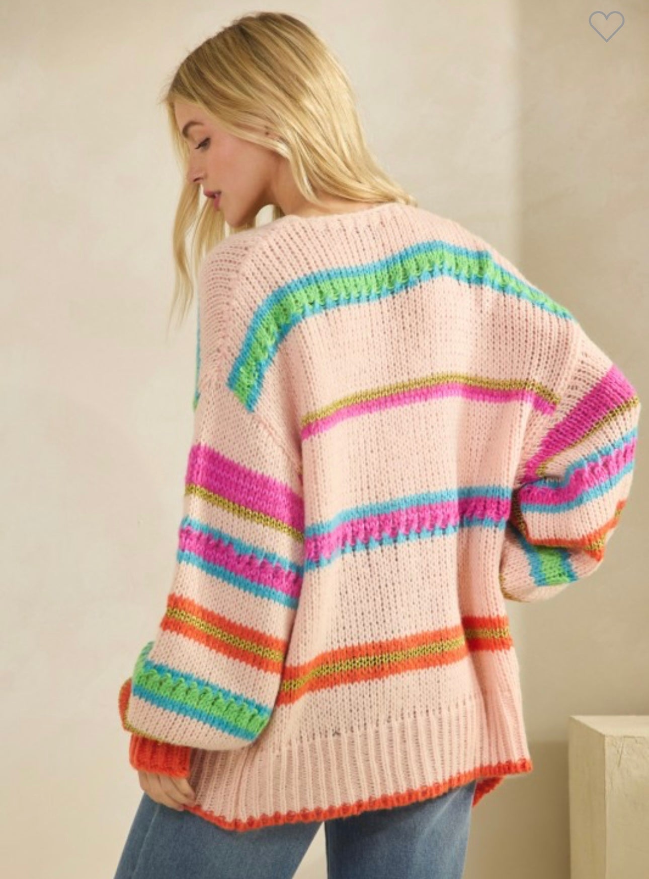 Rainbow Chunky Knit Cardi