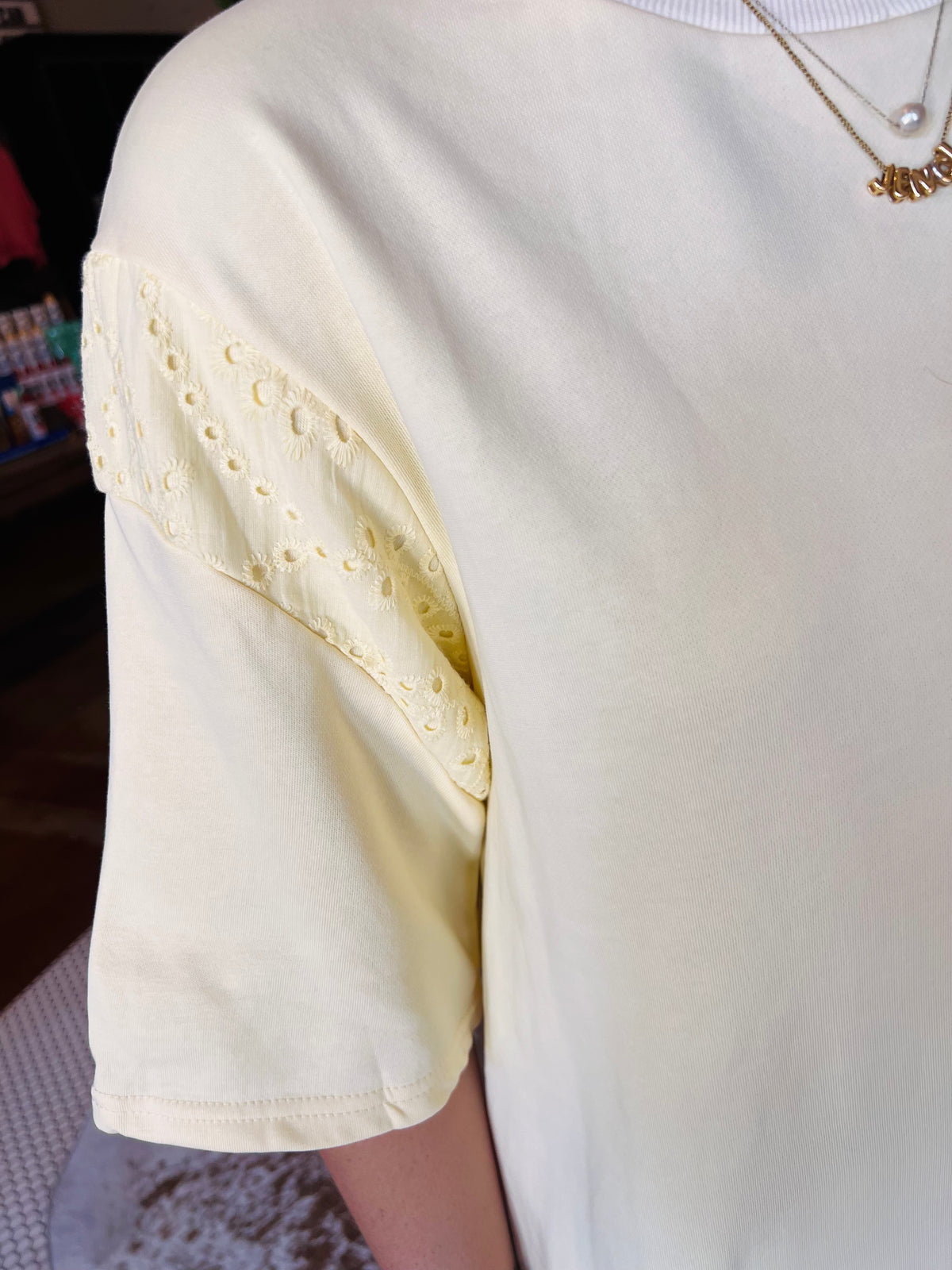 Eyelet T Shirt Dress