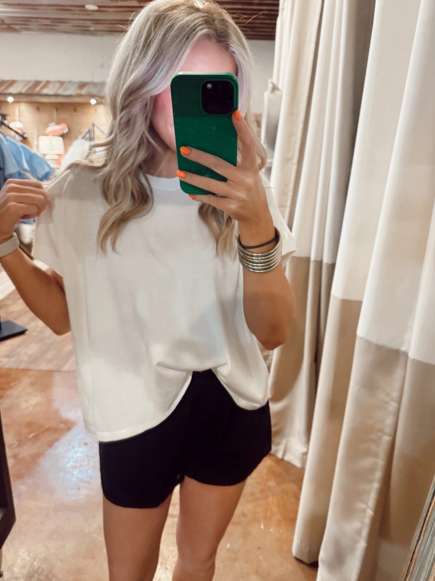 Cap Sleeve Mineral Wash Tee