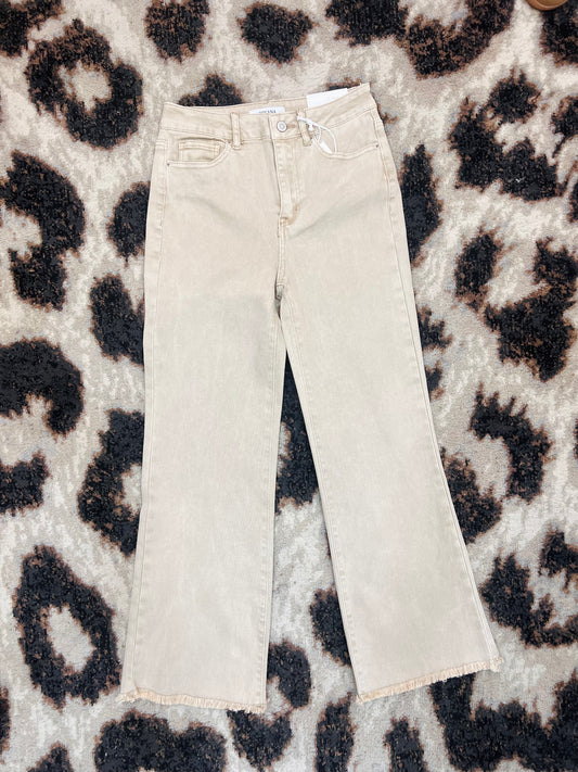 High Waist Khaki Jeans