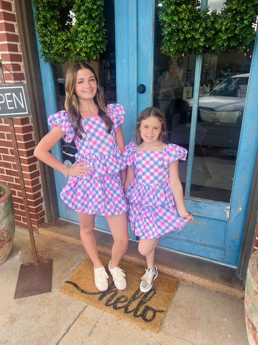 Plaid Bubble Tween Set