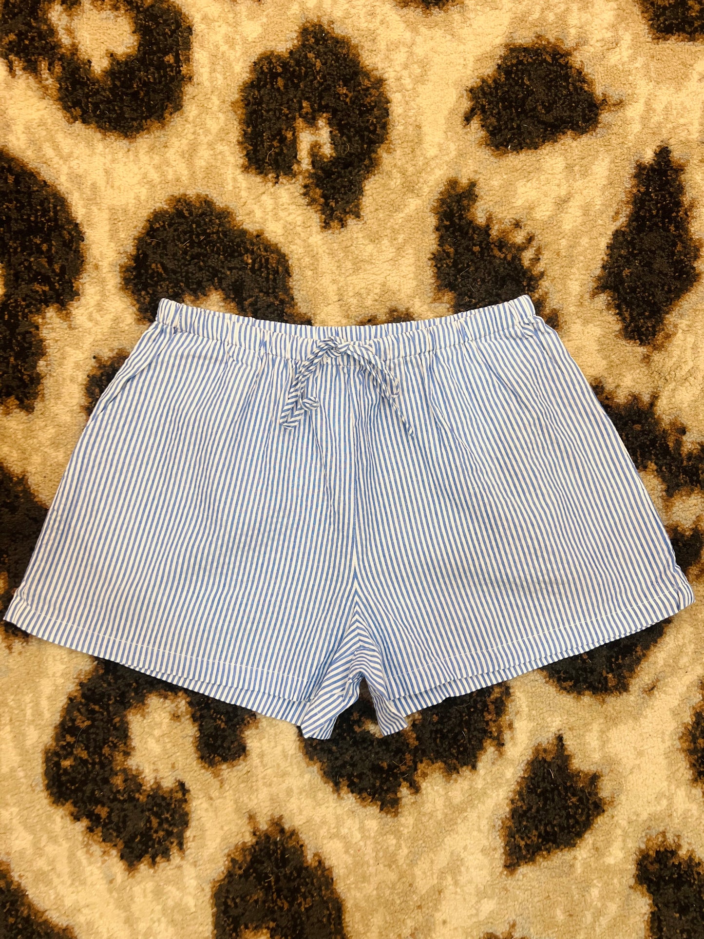 Striped Drawstring Waist Shorts