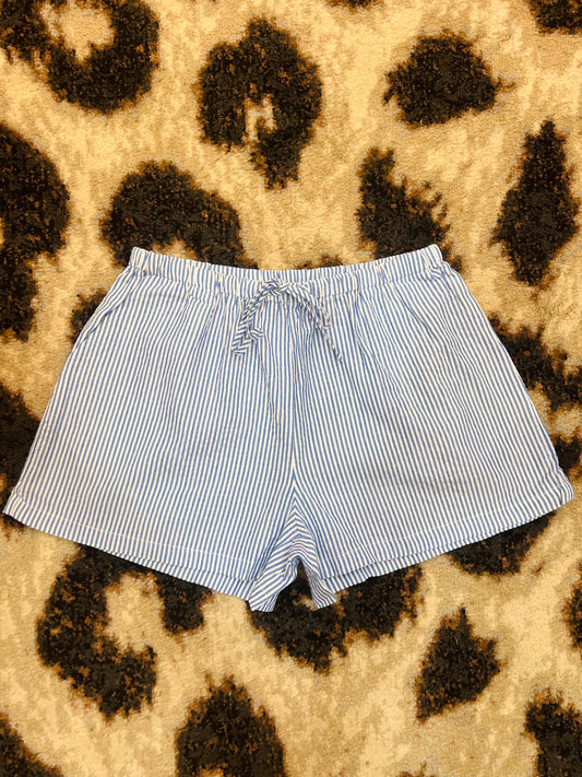 Striped Drawstring Waist Shorts