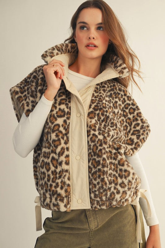 Vintage Leopard Side Strings Vest