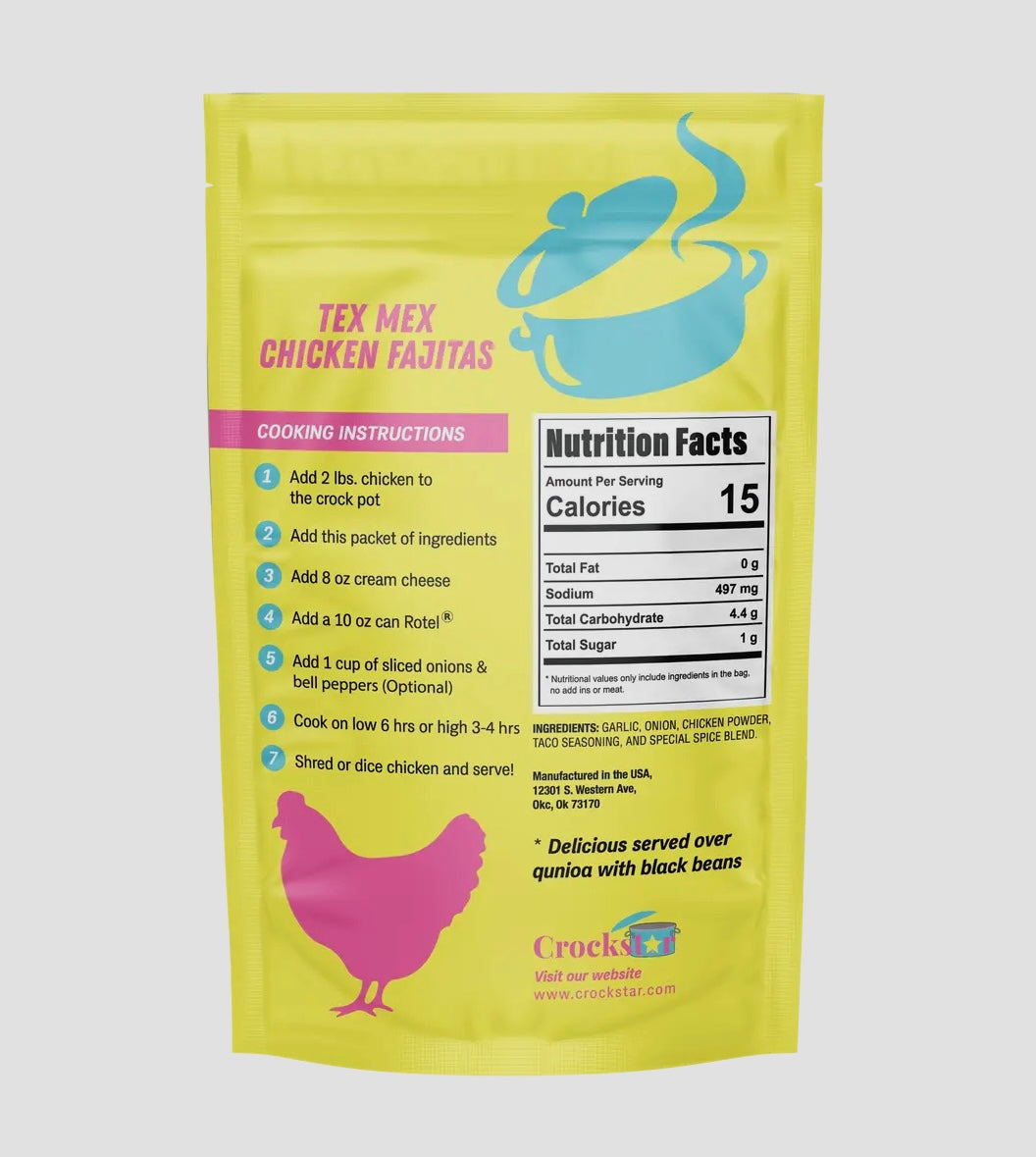 Crockstar Tex Mex Chicken Fajitas