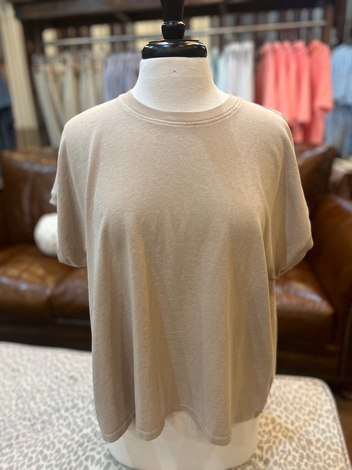 Cap Sleeve Mineral Wash Tee