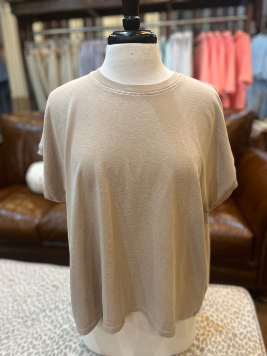 Cap Sleeve Mineral Wash Tee