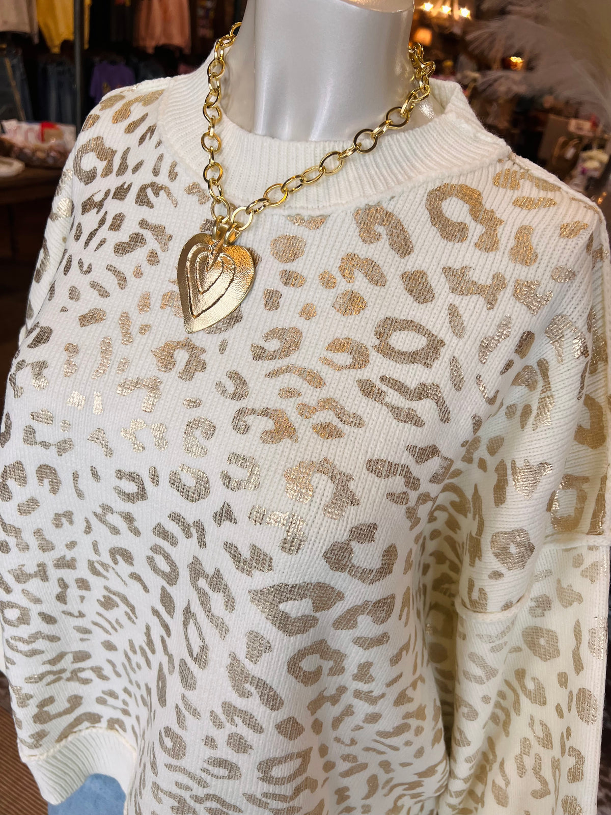 Leopard Foil Sweater
