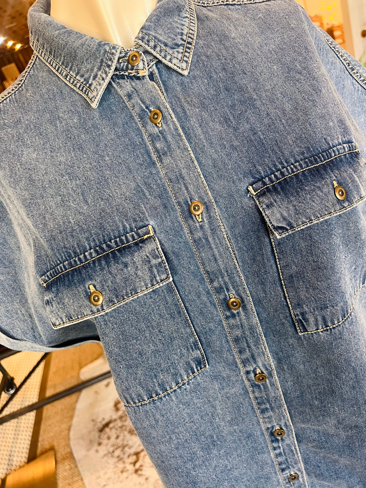 Oversized Denim Shirt