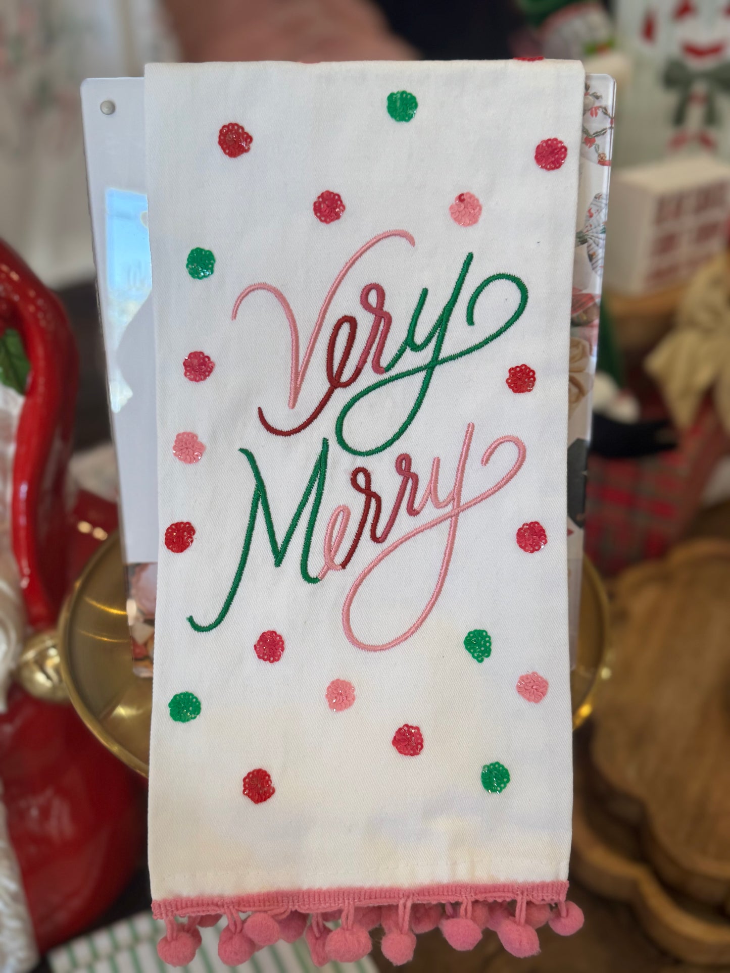 Mary Square Sequin Tea Towels