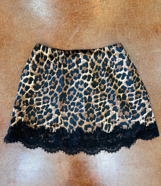 Leopard & Lace Skirt
